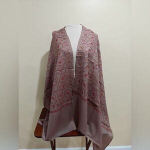 Pashmina - 81”/30” a hand Embroidered shawl - beautiful and stunning piece.